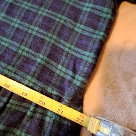 LARGE Vermont Country Store scotch plaid flannel midi dress, so cozy! - Picture 8 of 9